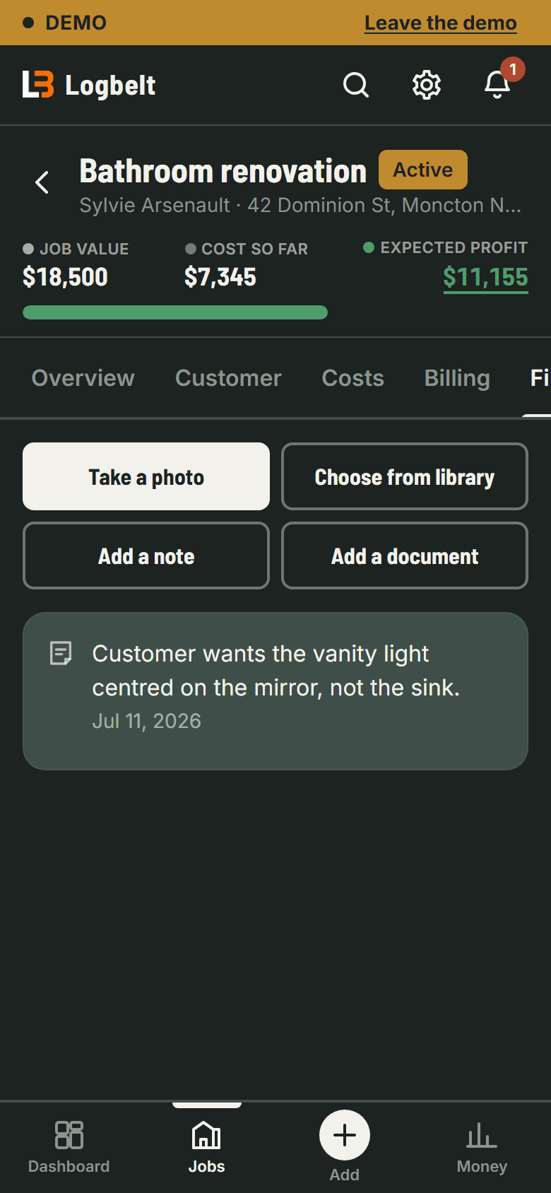 Your customer signs on their phone